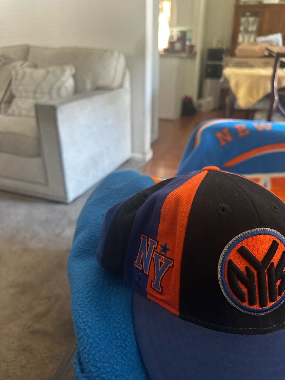 Reebok Blue Black Orange NY Strip Snapback Hat
